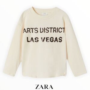 ZARA Kids | Cream | LAS VEGAS SEQUIN T-SHIRT
